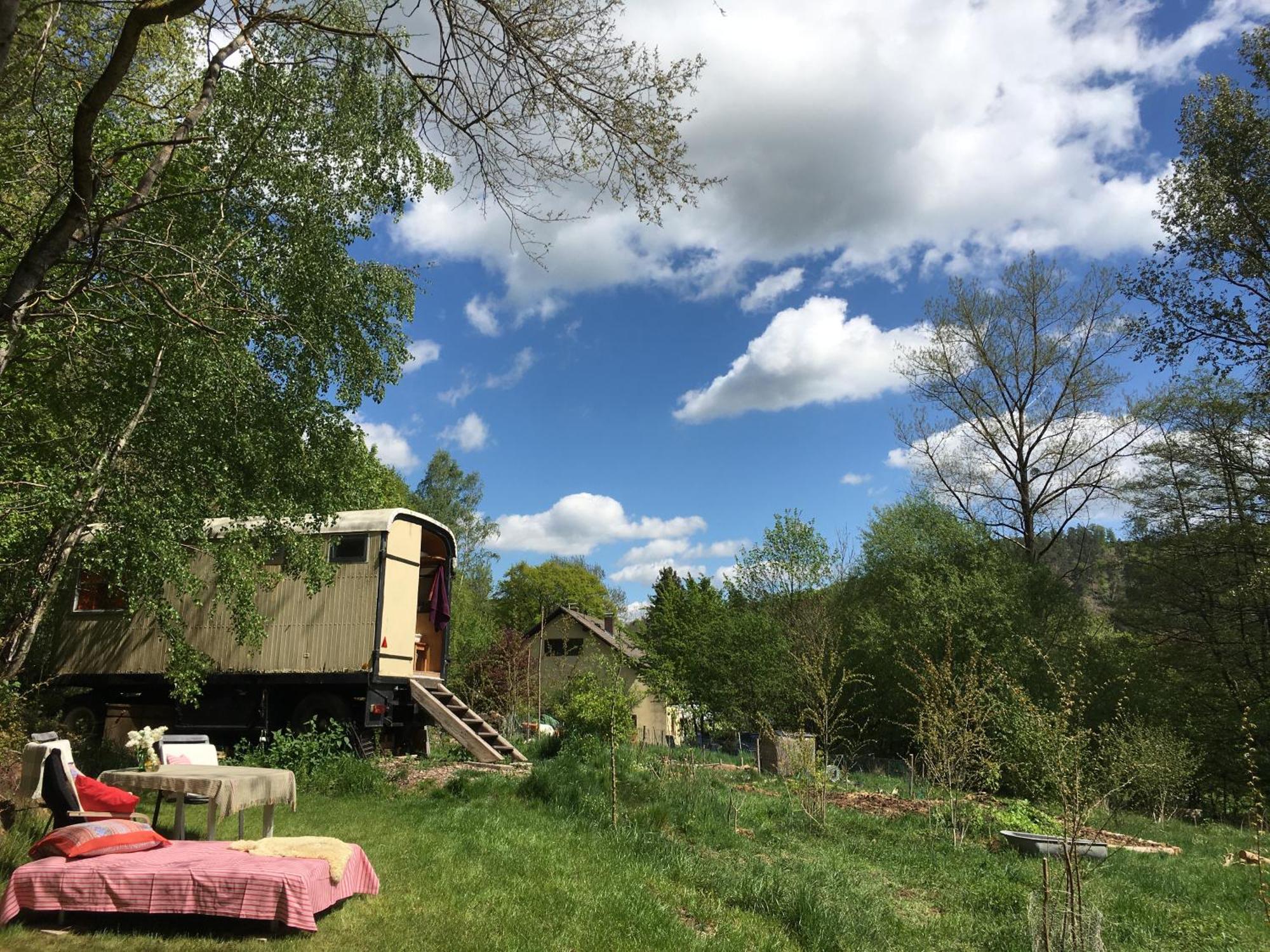 Kuscheliger Zirkuswagen Im Wildgarten Witzenhausen Bagian luar foto