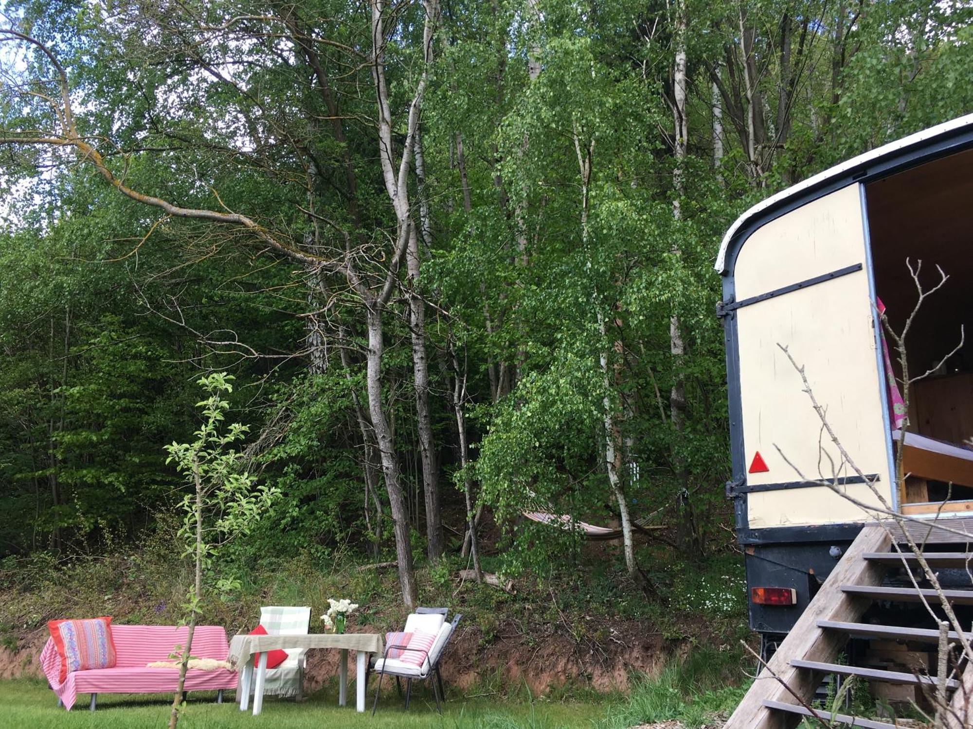 Kuscheliger Zirkuswagen Im Wildgarten Witzenhausen Bagian luar foto